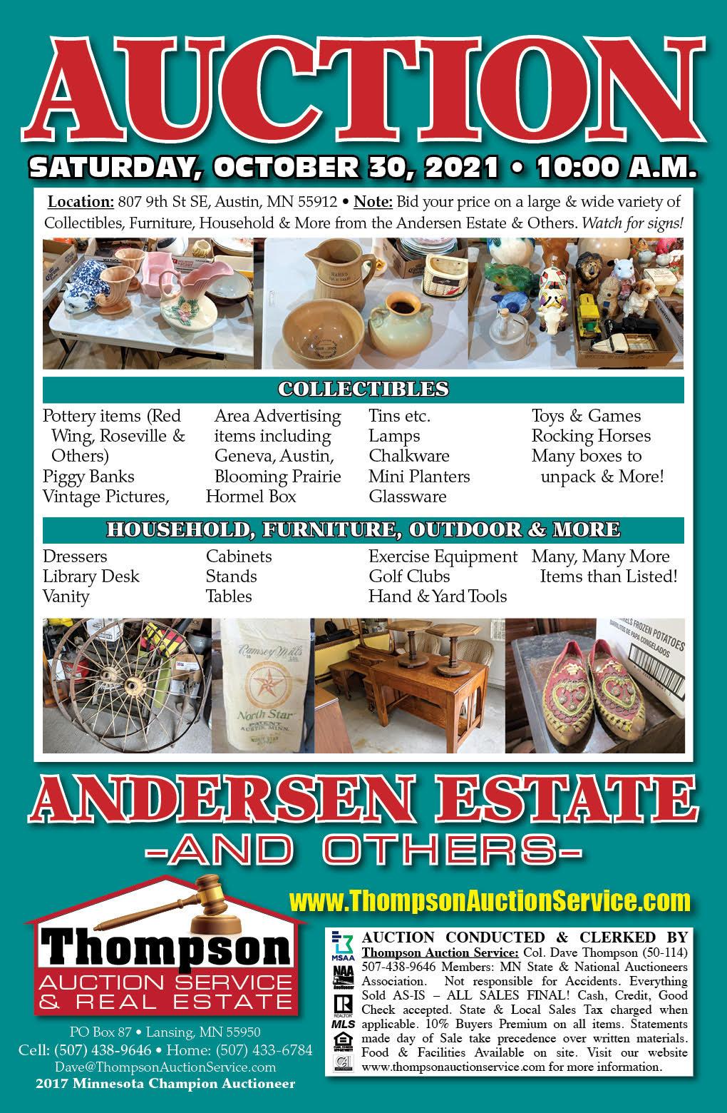 Andersen Estate & Others Live Onsite Auction
