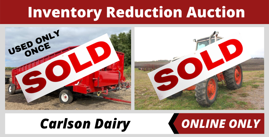 Carlson Dairy Inventory Reduction Online Only Auction