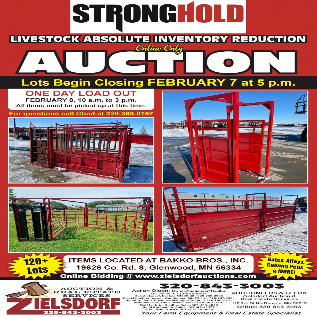 STRONGHOLD LIVESTOCK ABSOLUTE INVENTORY REDUCTION ONLINE ONLY AUCTION