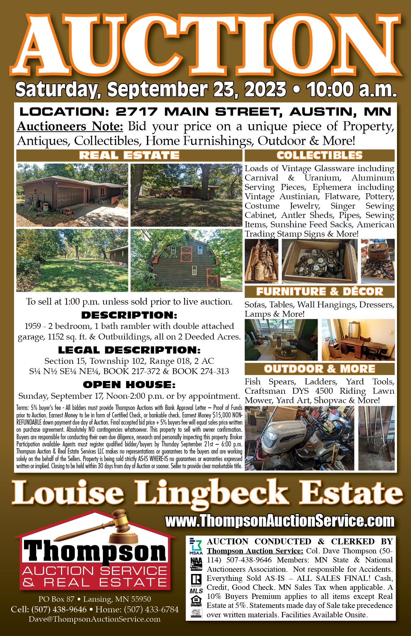 Louise Lingbeck Estate Auction - Live