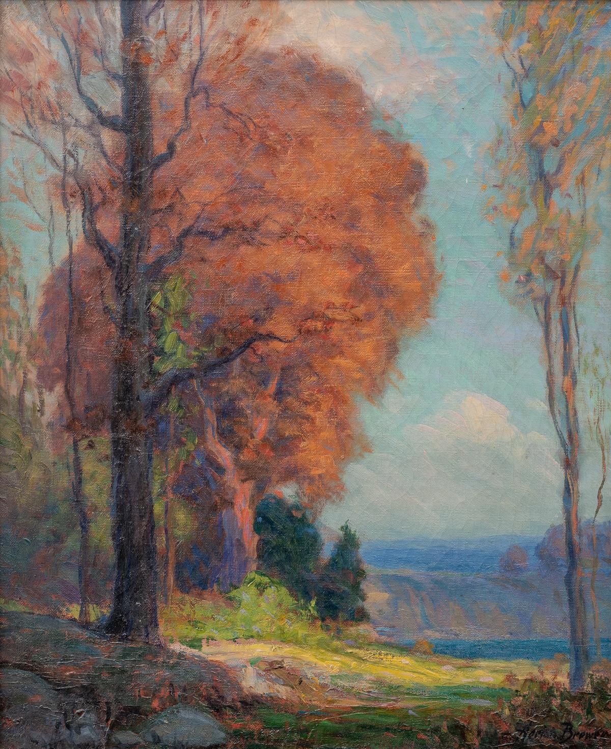 Impressionist Fall Landscape Painting by Dwight Clay Holmes