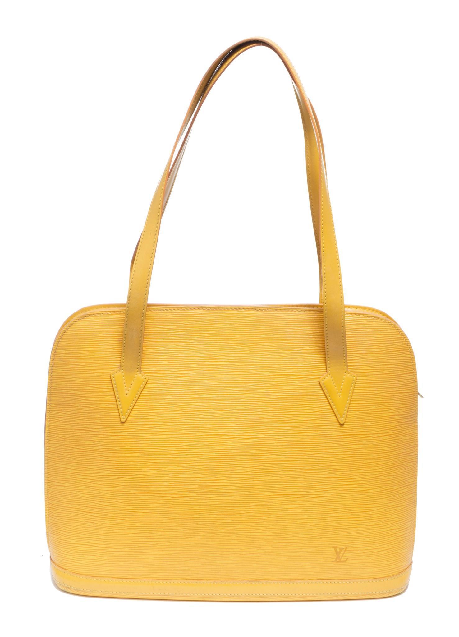 Yellow Epi Lussac Shoulder Bag