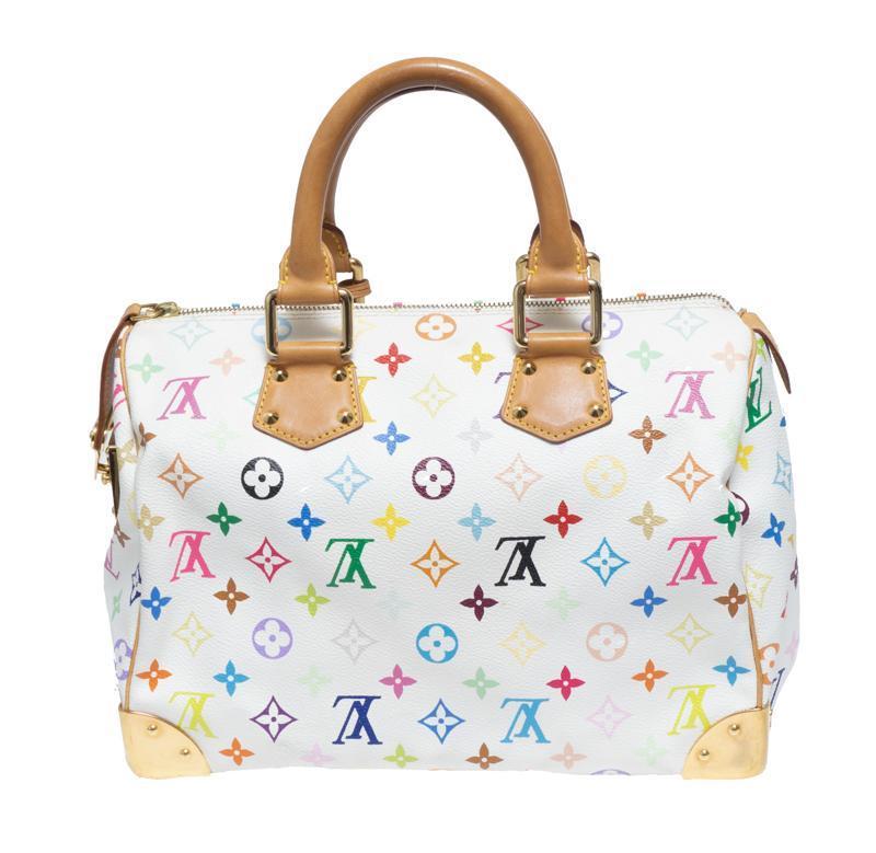 Louis Vuitton Blue Monogram Denim Patchwork Speedy 30 Gold Hardware, 2007  Available For Immediate Sale At Sotheby's