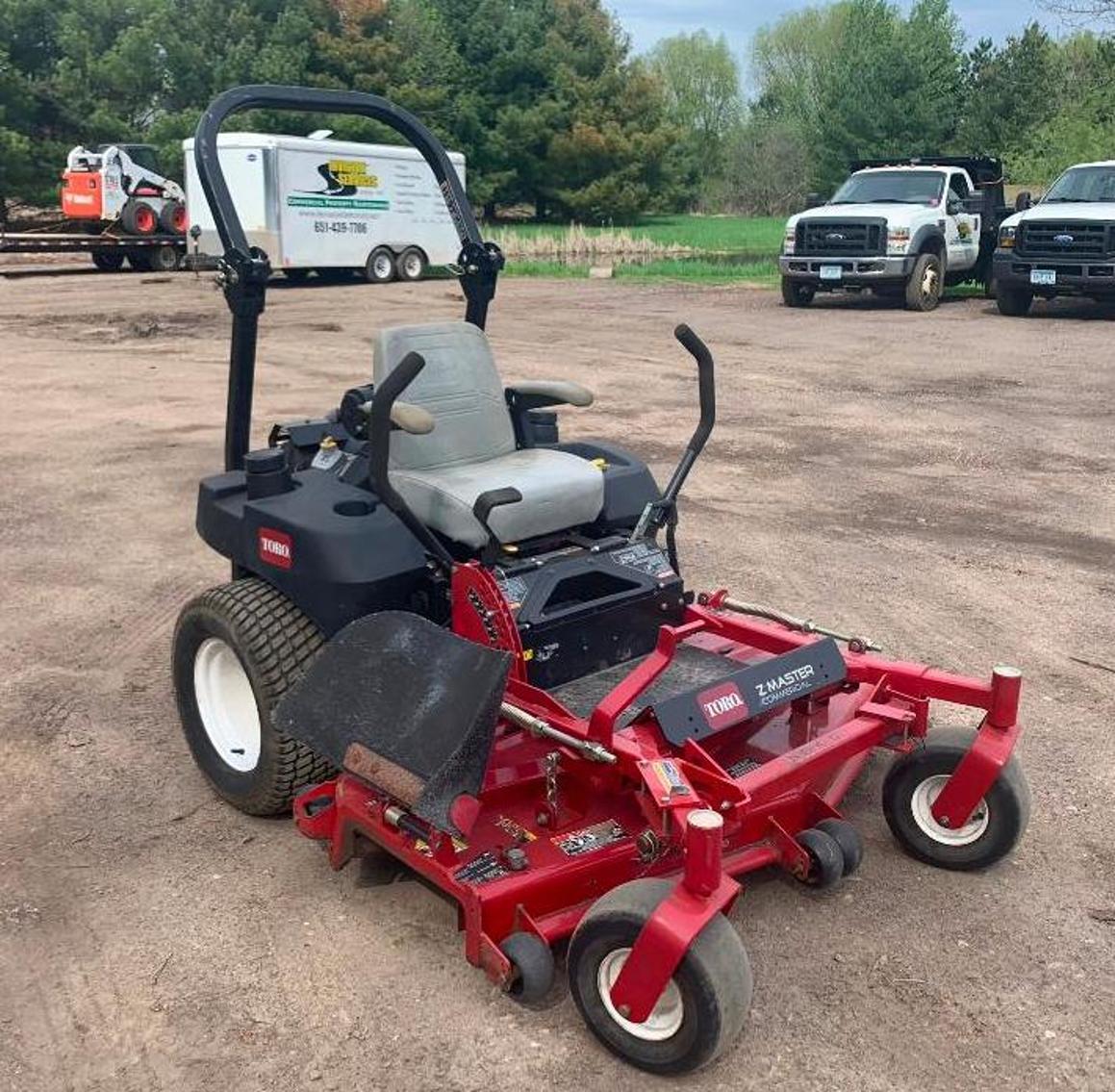 Toro Z Master Lawn Mower, Quincy Air Compressor, Bobcat Sweepers & More