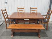 Dining Table With Chairs And Bench