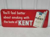 Vintage Kent Cigarette Metal Sign