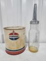 Vintage Standard Oil Grease Can And Oil Jar 
