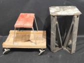 Rolling Stool And Heavy Steel Table/Stool