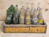 Vintage Soda Bottles And Crate