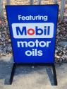 Double Sided All Metal Mobil Motor Oil Sign