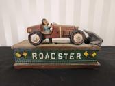 Vintage Wind and Weather Cast Iron Roadster Mechanical Piggy Bank 