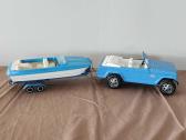 Vintage Jeepster With Boat 