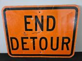 End Detour Traffic Sign