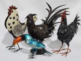 Metal Chicken/Rooster Decor 