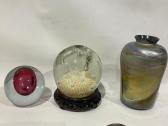 Paperweights And Vase 