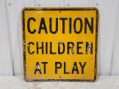 Vintage Children At Play Metal Sign 