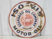 Vintage ISO-VIS Motor Oil Porcelain Sign 