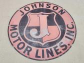 Vintage Johnson Motor Lines Metal Sign