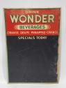Vintage Wonder Orange Chalkboard Metal Sign