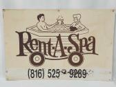 Vintage Rent A Spa Metal Sign 
