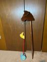 Vintage Horse Pull Toy And Wood Horse 