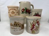 Assorted Painted Pottery Pitcher And More 