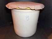 #8 Stoneware Crock With Lid/Topper