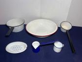 Red/White And Blue Enamelware 