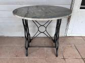 Metal Table With Marble Top 