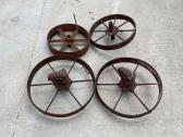 Small Cast Iron Wagon Wheels 