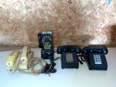 Vintage Phones And Ceramic Phone Coin Bank 