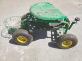 Heavy Duty  Garden Cart With Tool Tray & 360 Swivel Seat