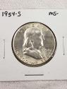 1954-S Franklin Silver Half Dollar
