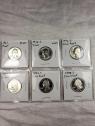Six Washington Silver Quarters
