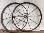 Antique Steel Wagon Wheels 