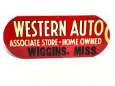 Embossed Western Auto Sign 