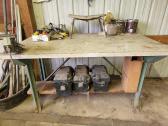 Shop Bench With Vise And Contents