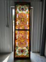 Antique Large Stained Leaded Glass Window
