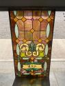Antique Large Stained Leaded Glass Window
