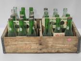 Vintage 7-Up Crate And Bottles