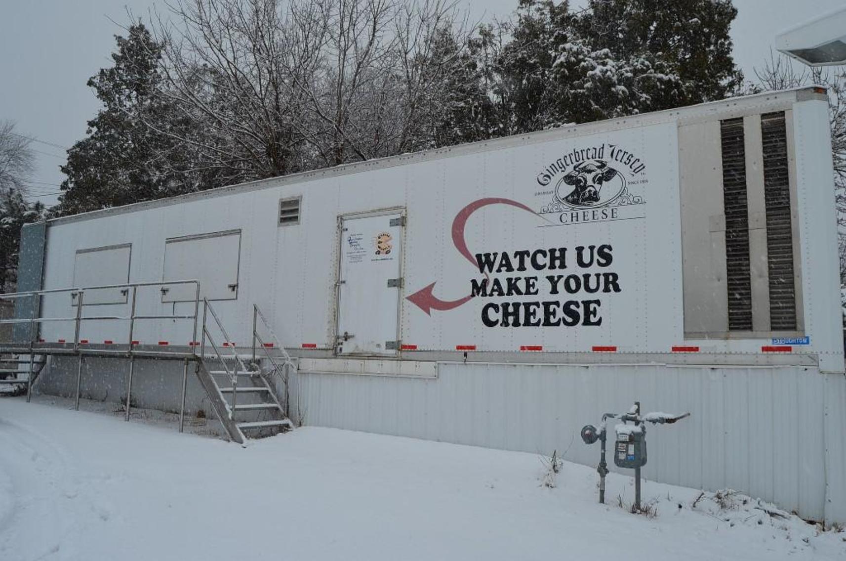 ​​​​​​​Cheese on Wheels Cheese Plant - EBR Cheese Curd Mill - Cheese Forms & Store Equipment