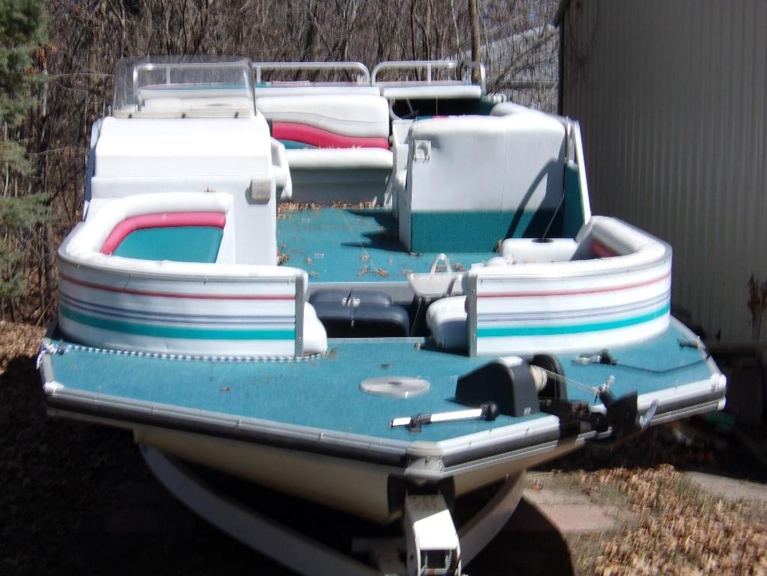 1996 24' Lowe Deck Boat and Trailer