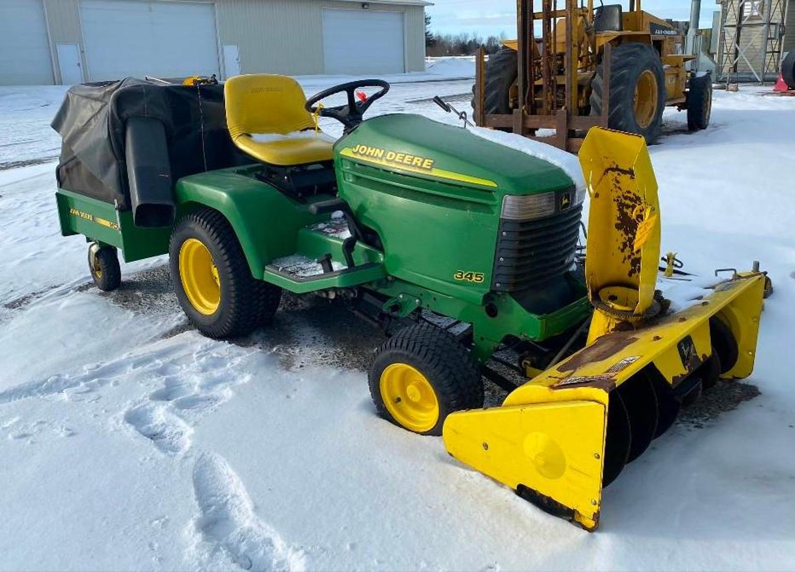 (4) John Deere Garden Tractors & Attachments
