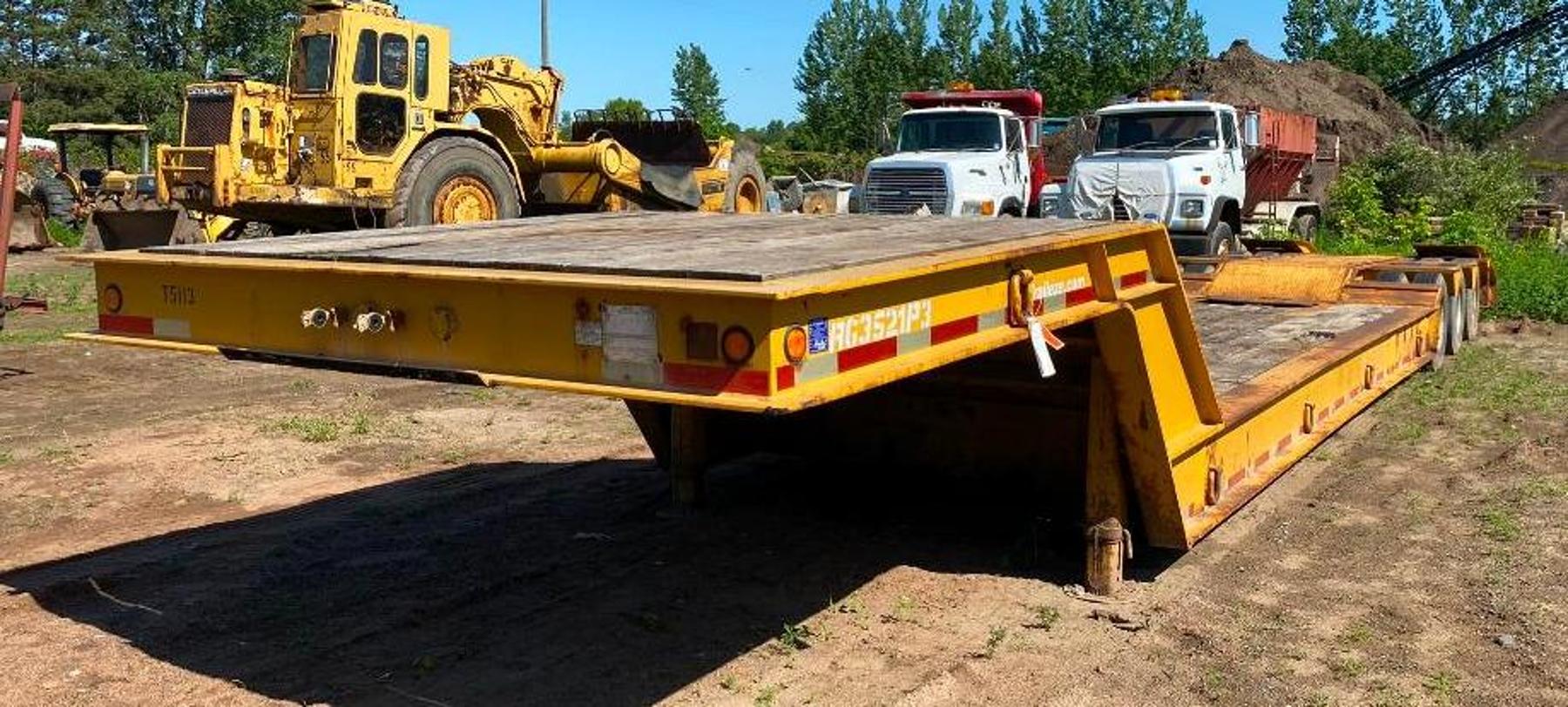 Excavating Surplus Equipment: 52' Step Deck, Trucks, Loader, End Dump, Roller