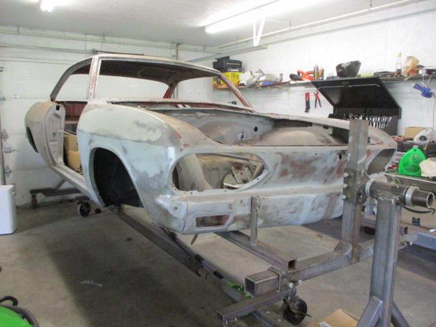 (2) 1966 Corvair Project Cars Opportunity With Car Rotisserie