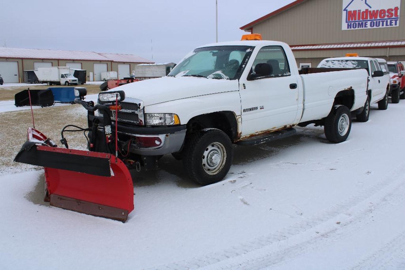 2002 Dodge 2500 With Boss Plow, 4-Post Lift, Snow Pushers, Vehicles, and More