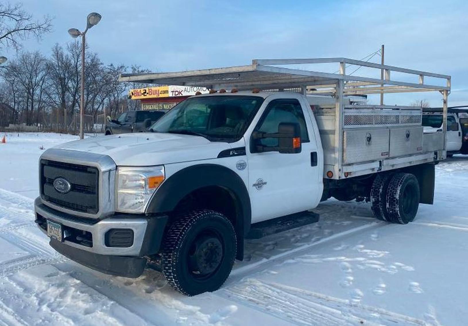2016 & 2012 Ford F-450 Super Duty 4X4 Trucks With 12' Flatbeds