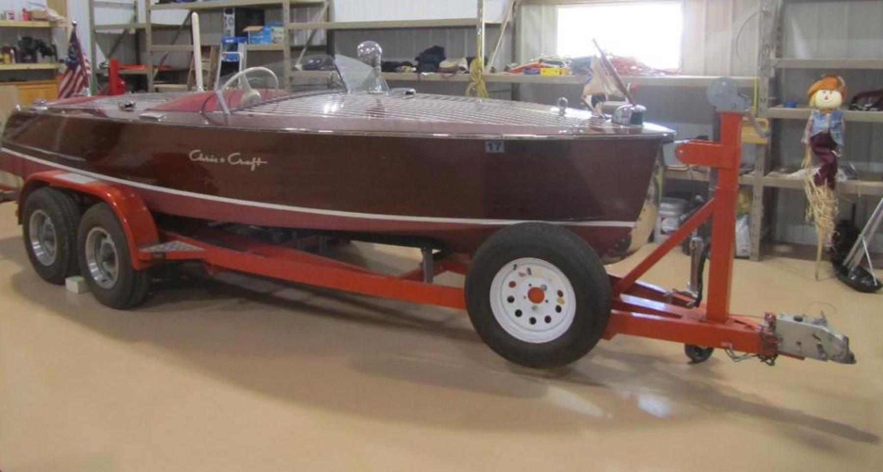 Bruce Zemke Moving Auction, Pine River:  1954 Chris Craft, (2) CanAm ATV's, Advantage Automotive Lift