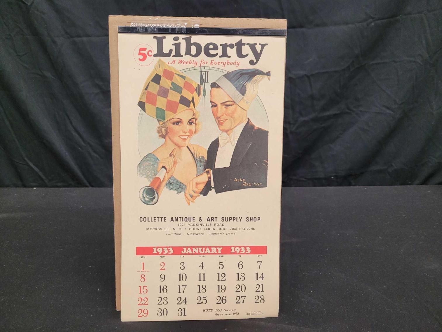 Vintage Davie County Calendars