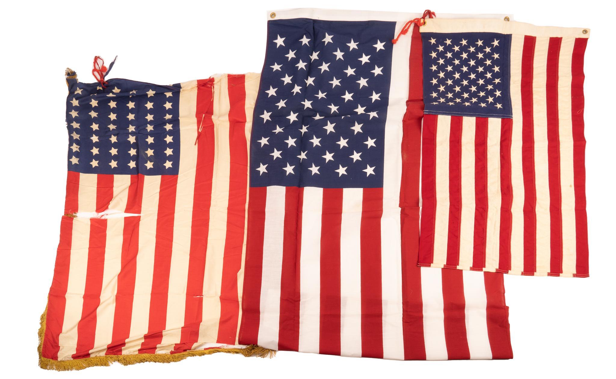 Group of (3) American Flags | Vogt Auction